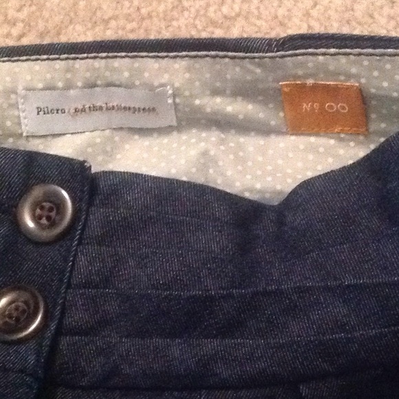 Pilcro and the letterpress denim button-up skirt - Picture 3 of 4